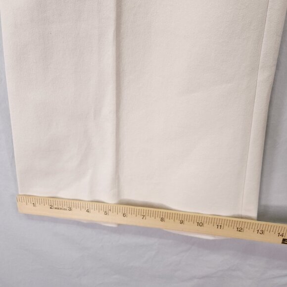 Frame Le Crop Flare Trouser Women’s 4 Ivory Thick Stretch Shaping Pant - Picture 10 of 12